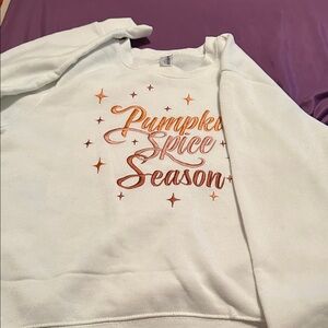 Pumpkin Spice Season White Sweatshirt